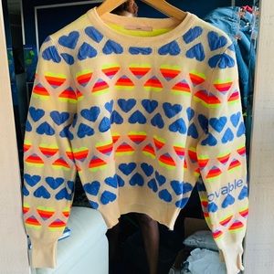 Vibrant Multi Colored Soft Knit Sweater